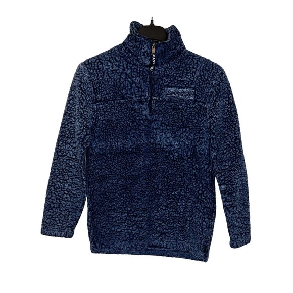 Gamma Phi Beta Women's Medium Blue Sherpa Quarter Zip Pullover Jacket - Picture 1 of 6